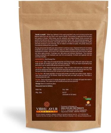 ORGANIZE VIBHU AYUR products orange peel powder for skin lightening - Buy Online on GoSupps.com