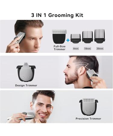 Best Cordless Hair Trimmer for Men - Adjustable Waterproof 3-in-1 Grooming Kit for Professionals & Home Use - Buy Online on GoSupps.com