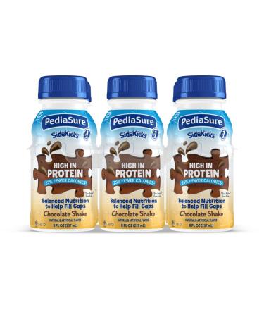 PediaSure SideKicks, 6 Shakes, Kids Protein Shake, With Key Nutrients and Protein to Help Kids Catch Up on Growth and Help Fill Nutrient Gaps, Chocolate, 8 fl oz