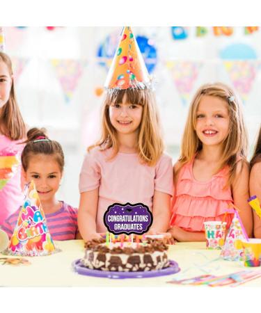 Graduation Cake Toppers - Graduation Cap Diploma Cupcake Picks Grad Cap Cupcake Picks for Senior High School College Grad Party Supplies Graduation Theme Party Decorations Gomice Purple - Buy Online on GoSupps.com