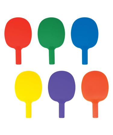 Set of 6 Unbreakable Table Tennis Paddles with Comfortable Handles and Textured Sand Faces
