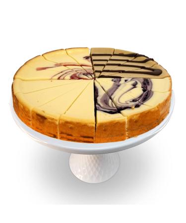 Andy Anand Sampler Cheesecake 9" Fresh Made in Traditional Way, Amazing-Delicious-Decadent & Greeting Card, Birthday Valentine, Christmas, Mothers day, Wedding Anniversary (2 lbs)