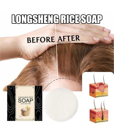 Handcrafted Rice Water & Aloe Vera Shampoo Bar for Hair Growth - 4.2oz - Buy Online on GoSupps.com