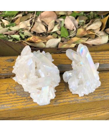1pcs White Flame Aura Quartz Crystal Cluster Specimen Natural Stones and Minerals - Buy Online on GoSupps.com