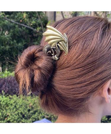 Viking Celtic Dragon Hair Stick Slide - Long Hairpin Clip for Irish Hair Accessories - Buy Online on GoSupps.com