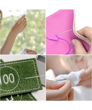 Yuchew Embroidery Needles Set - 50 PCS Hand Sewing Needles for Cross Stitch, Quilting, Leather, Tapestry, Darning & Knitting - Large Eye, 5 Varieties with Wooden Case Holders - Buy Online on GoSupps.com