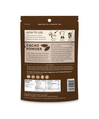 Kiva Raw Organic Cacao Powder - 1lb Unsweetened Dark Chocolate, Premium Criollo Beans, Keto & Paleo Friendly - Buy Online on GoSupps.com