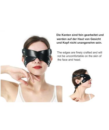 Adjustable Leather Eye Mask for Men & Women | Sexy SM Eye Mask for Ultimate Play - Buy Online on GoSupps.com