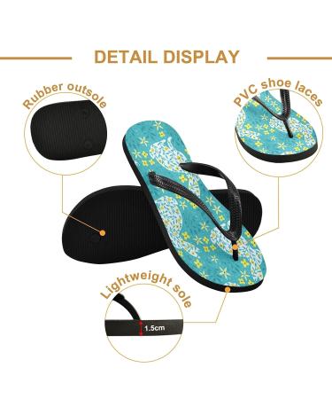 Buy Mnsruu Flip-Flops - Yellow Flower & Green Rabbits | Stylish & Comfortable for Home Hotel Spa & Travel | Unisex Design - Buy Online on GoSupps.com