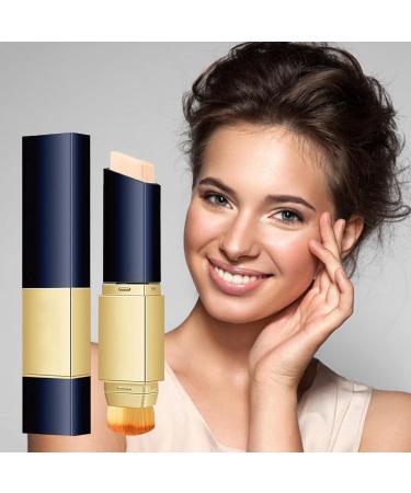 Foundation Stick 2-in-1 Foundation Stick with Brush | Long Lasting Makeup Full Concealer Stick Moisturizing Foundation Stick for Women and Girls Natural Color - Buy Online on GoSupps.com