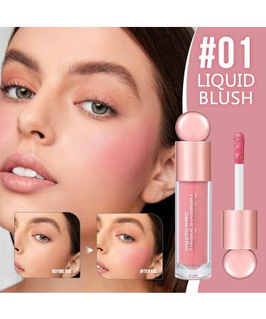 Makeup - Liquid Makeup Waterproof and Long-Lasting Cheek Tint Glow on Cheeks Eyes Lips Pettis 01# - Buy Online on GoSupps.com