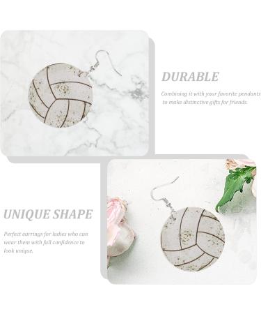 6 Pairs volleyball earrings dangle earrings Football Drop Earrings for women gifts earrings for women football earrings women womens gifts teardrop leather accessories lovers - Buy Online on GoSupps.com