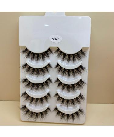 Eyelashes Russian Strip Lashes False Lashes Volume Strip Natural Fluffy (5 pairs short) - Buy Online on GoSupps.com