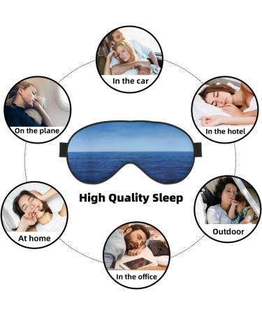 SSIMOO Blue Ocean Sea Print Ultra-Soft Light-Blocking Eye Mask for Comfort & Restful Sleep - International Shipping - Buy Online on GoSupps.com
