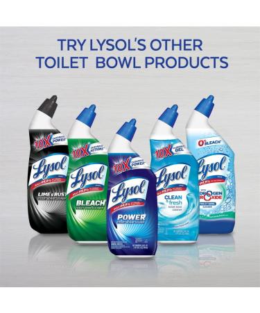 Lysol Toilet Bowl Cleaner Gel - Ocean Fresh Scent, 24oz, Bleach Free - Buy Online on GoSupps.com