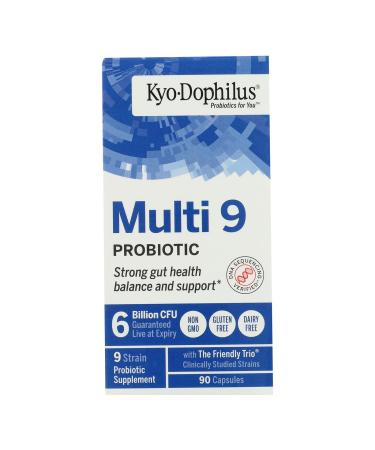 Kyolic Kyo-Dophilus Multi 9 Probiotic 6 Billion CFU 90 Capsules