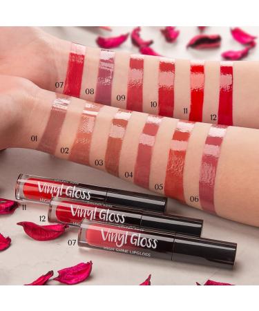 Golden Rose Vinyl Gloss High Shine Lip Gloss New 6 Gift False Eyelashes AURA  - Buy Online on GoSupps.com