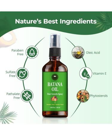 SAHAK Natural Batana Oil Hair Spray | 100% Pure Dr. Sebi Organic Solution for Nourishing Thickening & Moisturizing Hair | 4 oz - International Shipping Available - Buy Online on GoSupps.com