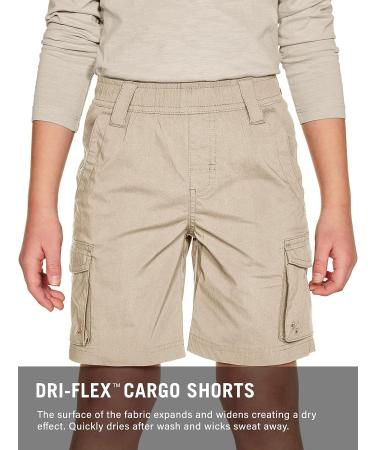 CQR Kids Youth Pull on Cargo Shorts | Lightweight Elastic Waist Athletic Short for Outdoor Camping and Hiking | Driflex Shorts with Pockets - Khaki Large - Buy Online on GoSupps.com