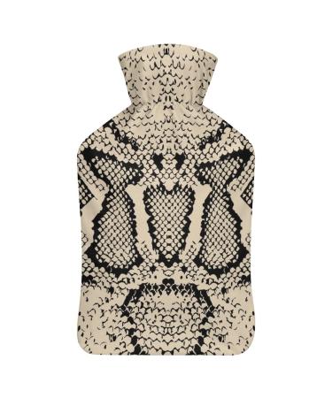 Hot Water Bottle With Lid Snake Texture Rubber Hot Water Bag For Pain Relief Cramps Foot Warmer Hot And Cold Therapy