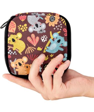 GIAPB Period Bag | Sanitary Napkin Storage Holder | Period Makeup Pouch | Cartoon Animal Flower Design | Color4575 - Buy Online on GoSupps.com