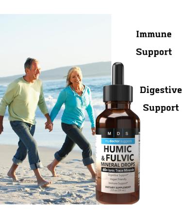 Humic & Fulvic Acid Supplement - Enhanced Nutrient Absorption & Detox 2oz Liquid - Optimal Wellness Formula - Buy Online on GoSupps.com