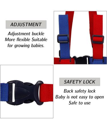 RosewineC Walking Harness & Safety Leash Set | Anti-Lost Child Toddler Rope Hand Belt | Safety Wrist Link for Kids | Baby Leash in Red & Blue - Buy Online on GoSupps.com