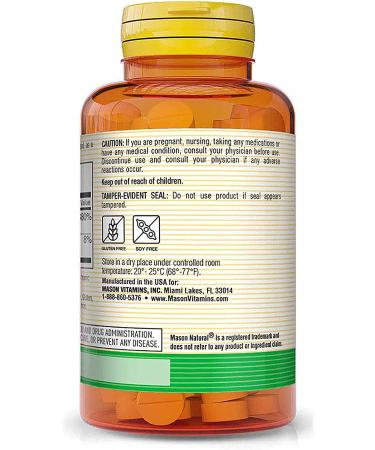 Mason Natural Vitamin B6 100 mg - 100 Tablets for Energy & Mood Support - Buy Online on GoSupps.com