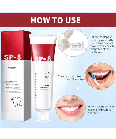 Sp8 Toothpaste Sp-8 Toothpaste Sp 8 Probiotic Toothpaste for Stain Removal Deep Cleaning Toothpaste Sp-8 Toothpaste Whitening(120g) - Buy Online on GoSupps.com