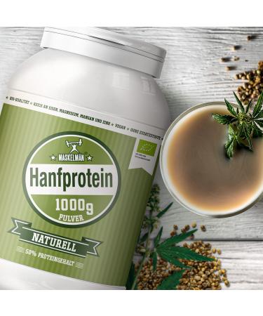 Organic Hemp Protein Powder 1kg | 50% Protein | 100% Pure Vegan | Supports Muscle Growth - Buy Online on GoSupps.com