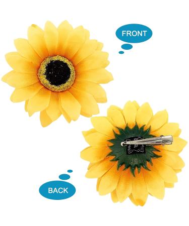 12 Pieces Sunflower Hair Clips 3.9 inches Alligator Pins for Wedding, Party, Boho Beach - Christmas Decorations - Buy Online on GoSupps.com