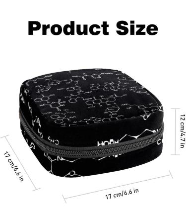 Women s Travel Storage Bag for Menstrual Cups & Makeup - Large Capacity Organizer with Chemical Elements Pattern - Buy Online on GoSupps.com