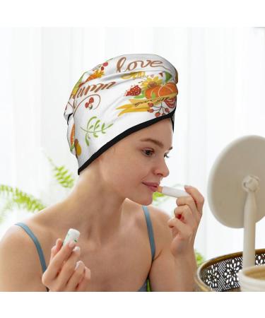 Hello Fall Microfiber Hair Towel - Super Absorbent Coral Velvet Wrap for Long Curly & Thick Hair | Quick Dry Hair Cap for Women - Buy Online on GoSupps.com
