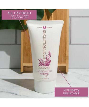 smartSOLUTIONS Curl Nourishing Kreme 5 oz | Humidity-Defying Curl Defender | Nourishes & Replenishes Curls Worldwide - Buy Online on GoSupps.com