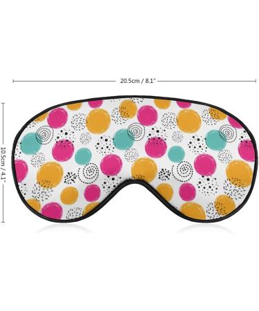 Circles Shapes Shining Dots Sleep Mask for Women | Adjustable Eye Shades with Elastic Strap - Comfortable Sleep Anywhere - Buy Online on GoSupps.com