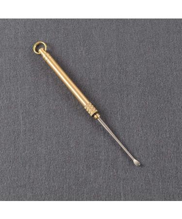 DOITOOL Earwax Removal Tool 2Pcs Titanium Toothpick Ear Spoon - Waterproof Ear Pick for Home Dinner - Golden - Buy Online on GoSupps.com