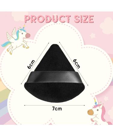 2 Pack Triangle Makeup Puff Set - Reusable Sponge with Strap for Loose Powder & Foundation - Wet/Dry Makeup Tool - Black - Buy Online on GoSupps.com