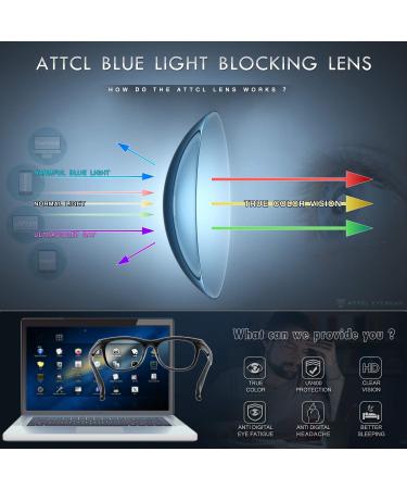 ATTCL Blue Light Filter Glasses for Men & Women - Leopard Non-Prescription Gaming & Computer Glasses to Reduce Eye Strain - Buy Online on GoSupps.com