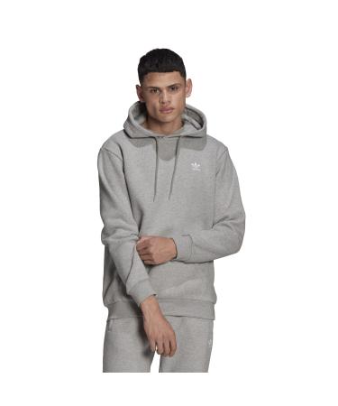 adidas Originals Men's Trefoil Essentials Hoodie Medium Medium Grey Heather