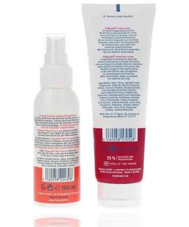 Foot Point Protective Cream & Nail Tincture Set - 125ml & 100ml for Fungus-Sensitive Skin & Nails | International Shipping Available - Buy Online on GoSupps.com