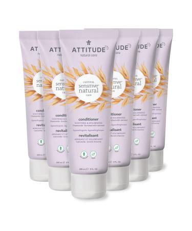 ATTITUDE Soothing and Volumizing Conditioner for Sensitive Skin Enriched with Oat and Chamomile Hypoallergenic Vegan and Cruelty-free 8 Fl Oz (Pack of 6)