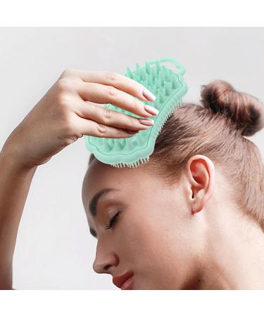Buy Healvian Double-Sided Silicone Shampoo Brush - Scalp Massager & Scrubber for All Hair Types | Green - Buy Online on GoSupps.com