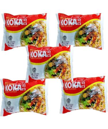 Koka Oriental Style Instant Noodles | Crab Flavour | Snack or Meal Accompaniment | Ready in 2 Minutes | 85g (Pack of 30) - Buy Online on GoSupps.com
