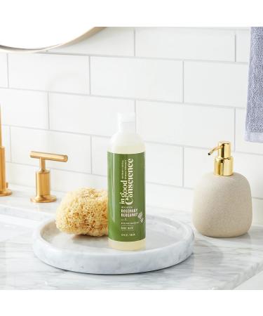 In Good Conscience Hydrating Body Wash - Rosemary Bergamot & Babassu Oil - All-Natural, Sulfate, Paraben, Phthalate, & PEG Free - 12 oz - Men & Women - Buy Online on GoSupps.com