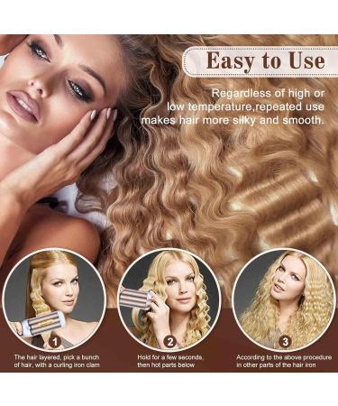 Hair Crimper Iron 0.6 Inch - Tourmaline Ceramic Fast Heat Adjustable Temp Dual Voltage | Perfect for All Hair Types - Buy Online on GoSupps.com
