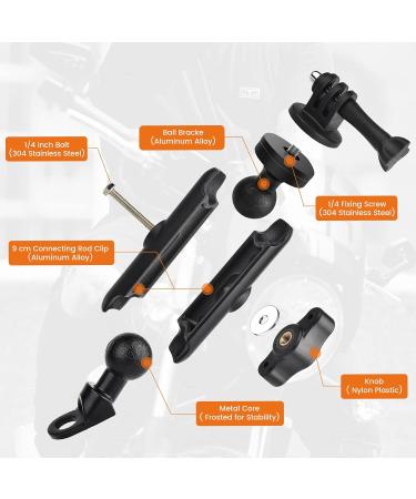Camolo Motorcycle Rear Mirror Holder - 360 Adjustable Aluminum Bracket for GoPro Hero 6/7/8/9 Akaso SJcam DJI Osmo Yi - Stable Dash Clamp for Action Cameras - Buy Online on GoSupps.com