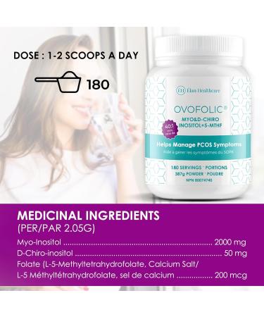 Ovofolic PCOS Supplement for Women - Boost Fertility Hormonal Balance and PCOS Support - Myo-Inositol D-Chiro Inositol Active Folate - High Potency PCOS Supplements (180 servings 387g Jar) 387 g (Pack of 1) - Buy Online on GoSupps.com