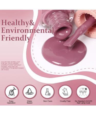 DouborQ Dark Pink Nail Polish Long-lasting Glossy Nail Art Varnish (42) Dark Pink-42 - Buy Online on GoSupps.com