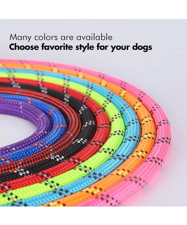 SK Depot 5ft Extra Strong Dog Leash Heavy Duty Reflective Rope Durable Metal Clasp Paracord for Large Dogs (Black 1 Dog Leash) 1 Dog Leash Black - Buy Online on GoSupps.com