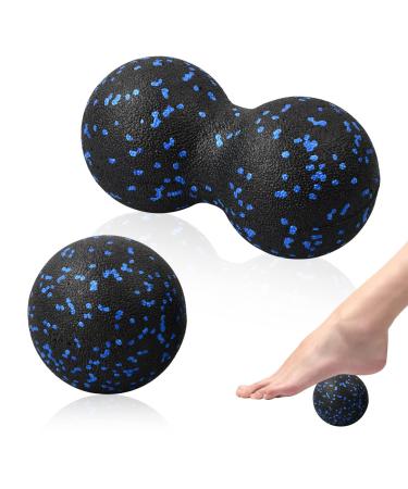 Gerrit fascia ball set (single ball + double ball) massage ball fascia ball trigger point release lacrosse ball fascia balls massage balls for spine acupressure plantar fasciitis